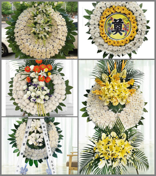 河南信阳光山县白雀园镇骆寨村花圈速递